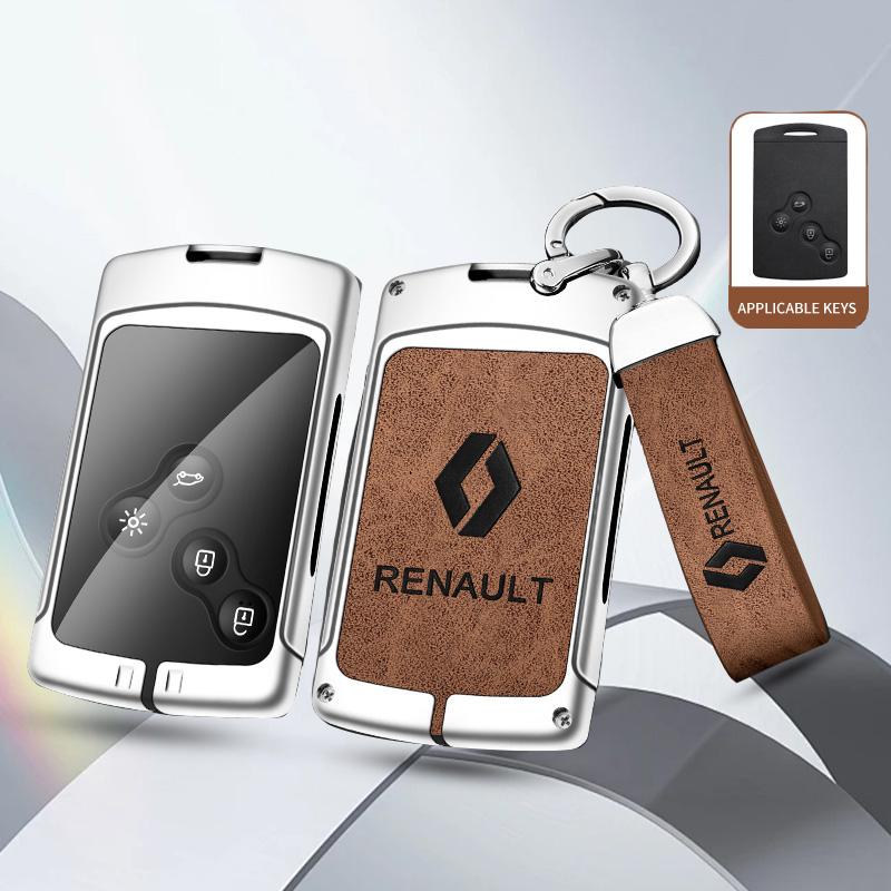 

Hub Caps For Renault Megane 2 3 Clio Scenic Duster Kaptur Logan Captur Laguna Leather TPU Car Smart Remote Key Case Cover Shell