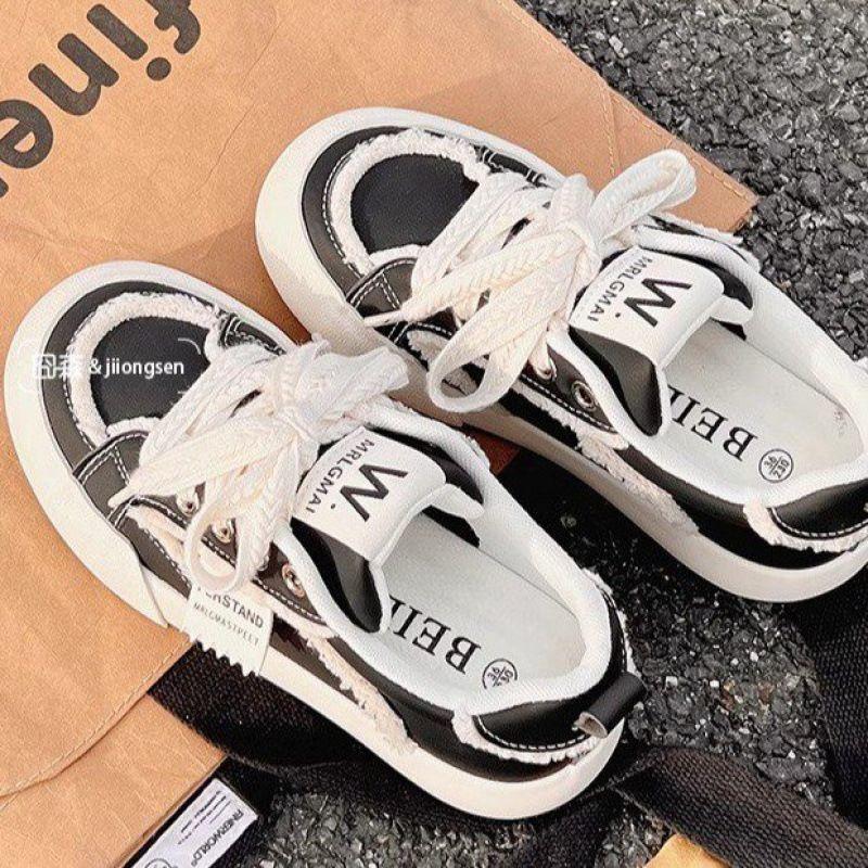 thick-soled versatile little white shoes women's spring new fashion ultra-light canvas shoes niche casual board shoes women