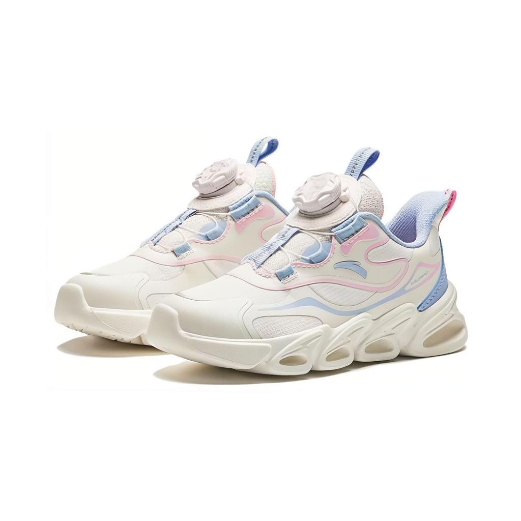 Anta Kids Casual Comfortable Shock Absorbing Wear Resistant Low Top Running Shoes Kids Running Shoes White Blue Pink A322349944-1