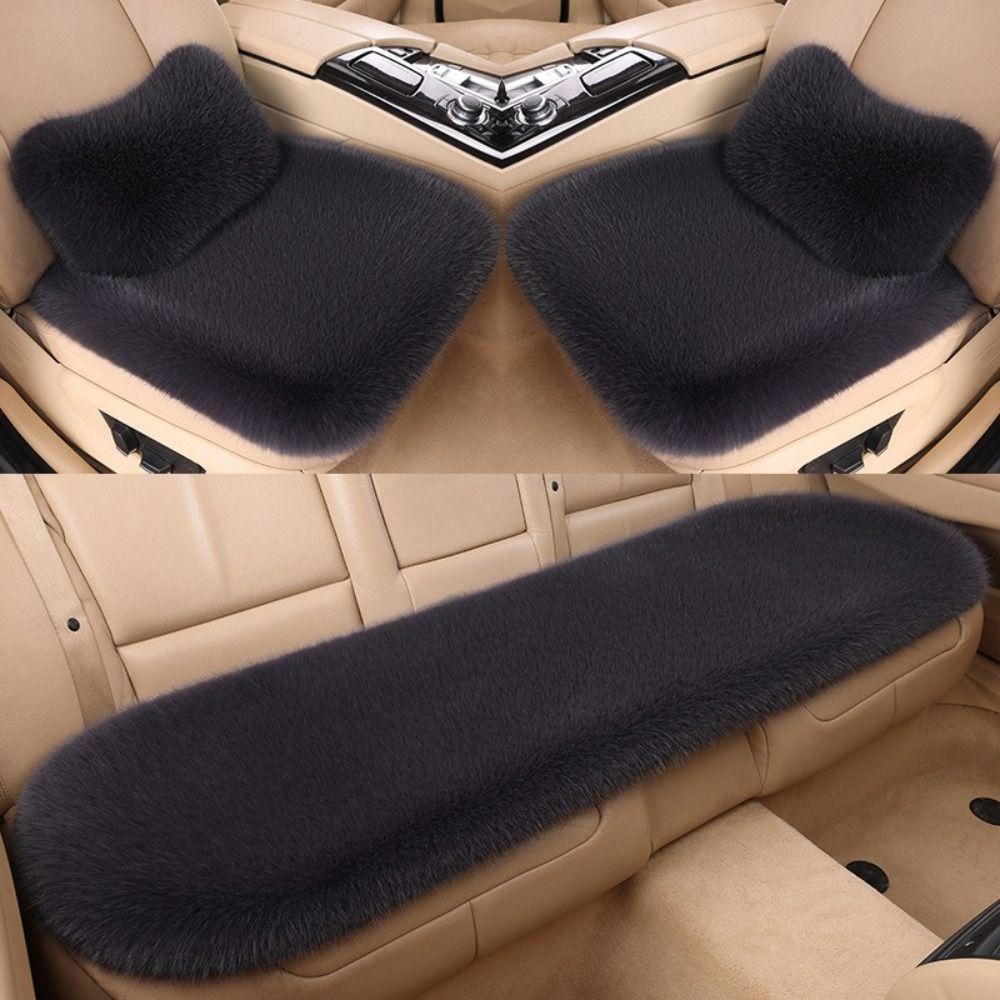 Thick Auto Seat Cushion Comfortable Faux Fur Car Seat Cover Practical Plush Car Seat Cover  Winter