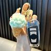 1PC Ice Cream Keychain Bag Pendants With Colorful Scoops Cute Mini Waffle Cones Perfect for Handbags Women