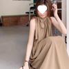 French Off-the-shoulder Vest Dress for Women's Summer New Straps Design Sense and Thin Temperament Holiday Style Dress