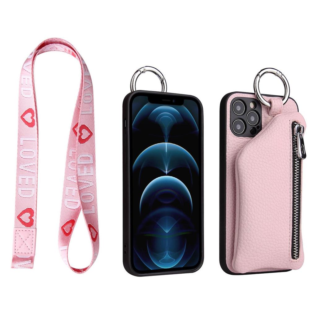 iPhone 14 Pro Max/13 Pro/12/11 Mobile Case with Crossbody Lanyard & Coin Purse
