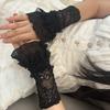 Mesh Lace Arm Sleeves Ruffle Cuffs Wrist Sleeves Vintage Decorative Gloves  Party Costume
