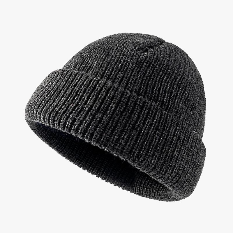 Winter Acrylic Warm Bean Hat Cute and Versatile Light Plate Wool Cold Proof Flip Knit Hat
