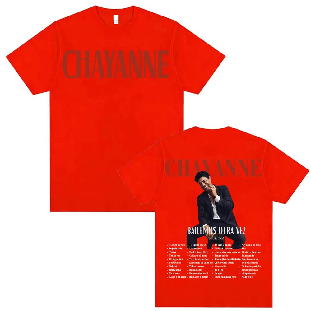 Singer Chayanne Bailamos Otra Vez Album Tour 2025 T Shirts Unisex Women 90s Vintage Harajuku Hip Hop Tshirt Summer Cotton Tshirts S