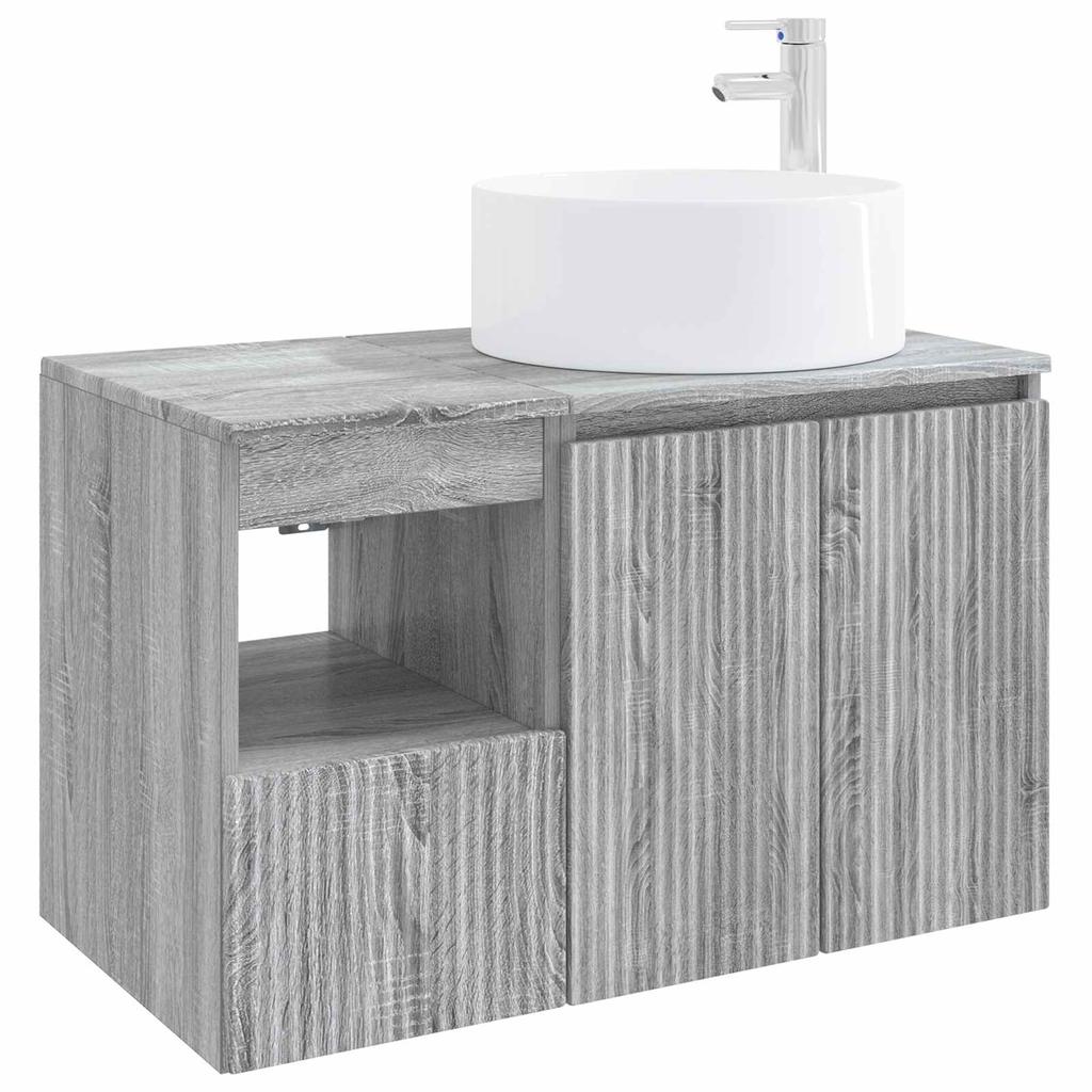 Bathroom Furniture Set 2 Pcs Grey Sonoma Engineered Wood