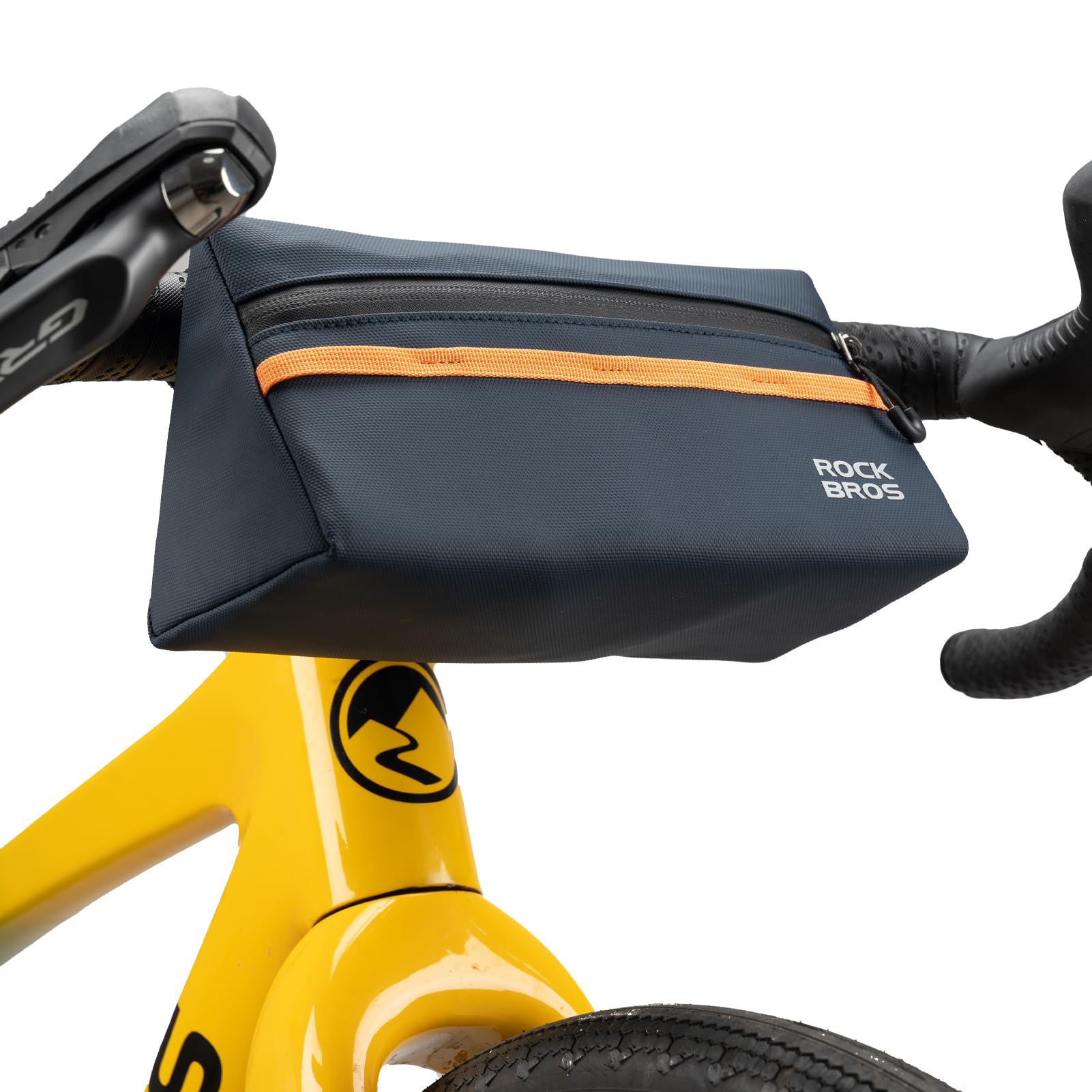 

ROCKBROS Bicycle Front Large Reflective Small Item Velcro Easy Stylish Perfect for Outdoor and School Bag/Handlebar Bag, 1.3L Capacity, Design, синий