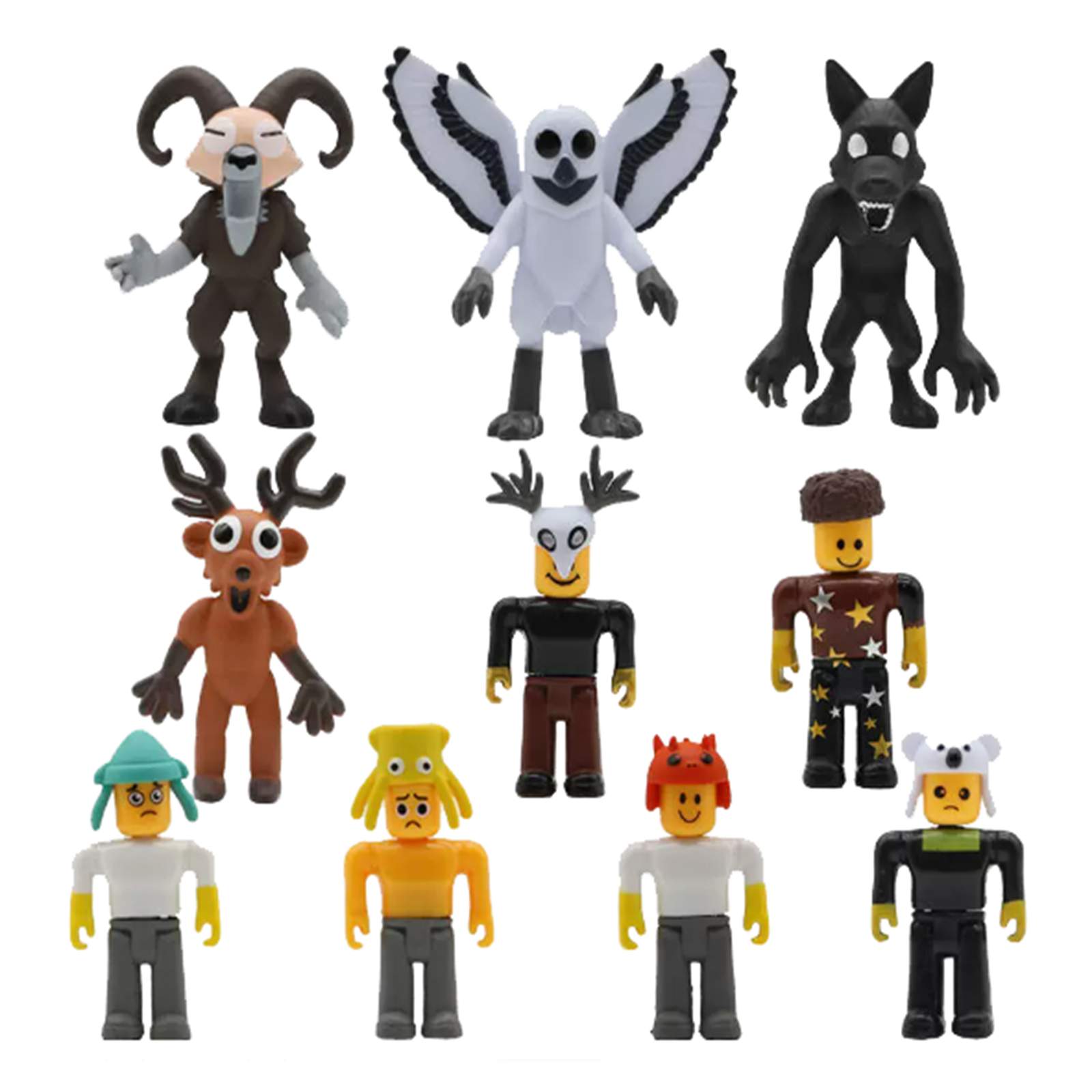 

Building Block Action Figures Set of 10 Pieces Compatible Miniature Figures for Creative Construction and Display Playsets One Size