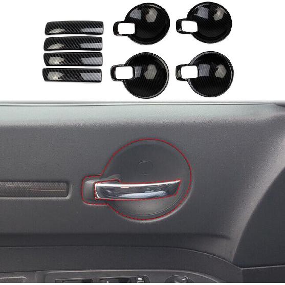 

crosselec Carbon Fiber Inner Door Handle Bowl Cover Trim Accessories for 2005-2008 Magnum for 2006-2010 Dodge Charger