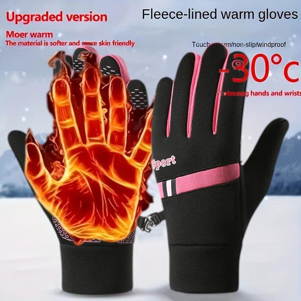 Nonslip Touchscreen Mitten Lining Fleece Cycling Gloves Fashion Winter Gloves  Outdoor