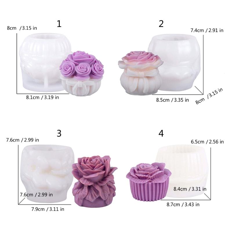 Silicone Molds Flowers Candle Molds Epoxy Resin Molds Craft Molds Handmade Castings Molds Plasters Molds