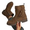 Plus Size Shoes for Women 36-43 Autumn Winter Fashion Round Toe Comfortable Buckle Strap Non-slip Platform Ankle Boots 2026
