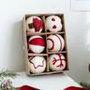 6/36Pcs 3/5CM Christmas Felt Ball Snowflake Snowman Solid Color Shatterproof Reusable Holiday Decoration Xmas Tree Hanging Ball Ornament Pendant