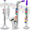Saxofono Giocattolo Realistico a Otto Tonalità per la Pratica dei Bambini Uno Strumento Musicale e un Regalo di Compleanno Educativo per Bambini.