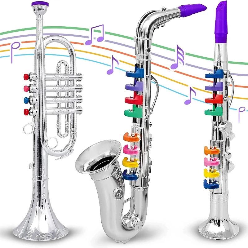 Saxofono Giocattolo Realistico a Otto Tonalità per la Pratica dei Bambini Uno Strumento Musicale e un Regalo di Compleanno Educativo per Bambini.