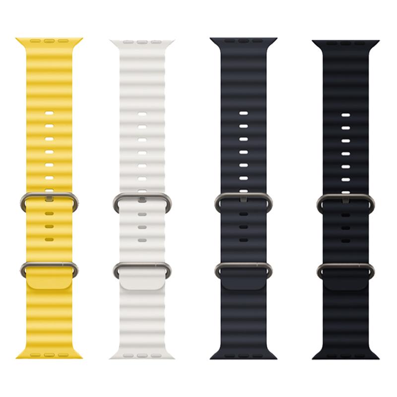 Ocean Band für Apple Watch Ultra Strap Serie 8 7 6 5 4 3 Silikonarmband für iWatch 49mm 44mm 40mm 45mm 41mm 42mm 38mm Bänder