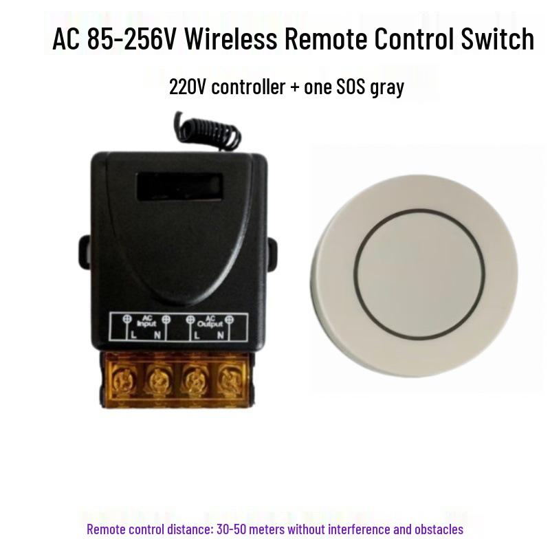 220V 30A Wireless Remote Control Switch for Water Pump, Motor, Range Hood, Exhaust Fan, and Sprayer.