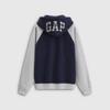 Gap Unisex Color-block Embroidered Logo Loose Fleece Hoodie