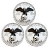1/2/3Pcs Raven Skull Souvenir Coin Double-Sided Attitude Crow Challenge Coin Token of Freedom Humor