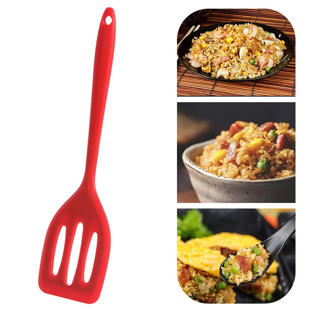 Kitchen Silicone Turners Gadgets Spatula Egg Fish Frying Pan Scoop Fried Shovel Slotted Turners Kitchen Tools Cooking Utensils