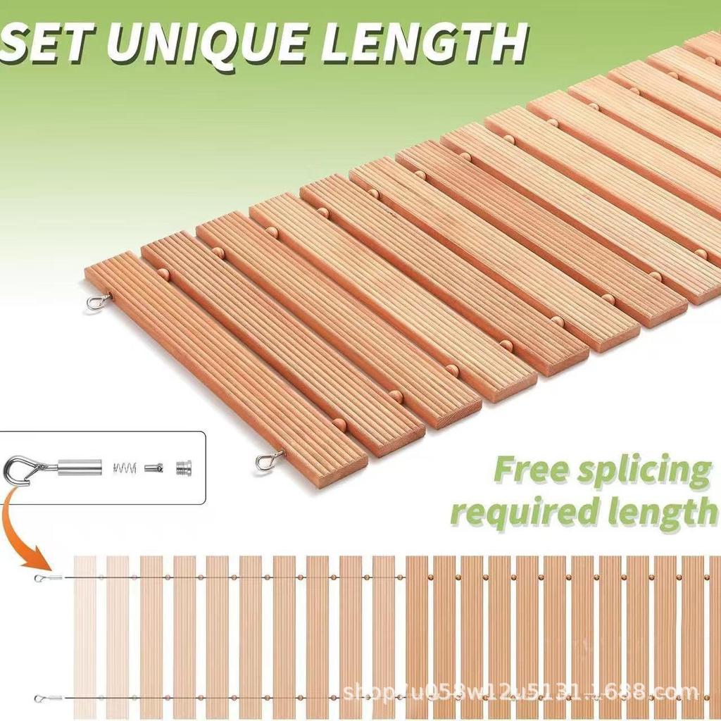 Solid Wood Garden Pathway Mat for Outdoor Decoration
