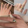 South Korea Dongdaemun Color Beaded Ring Women's Fresh Design Personality Elastic Ring