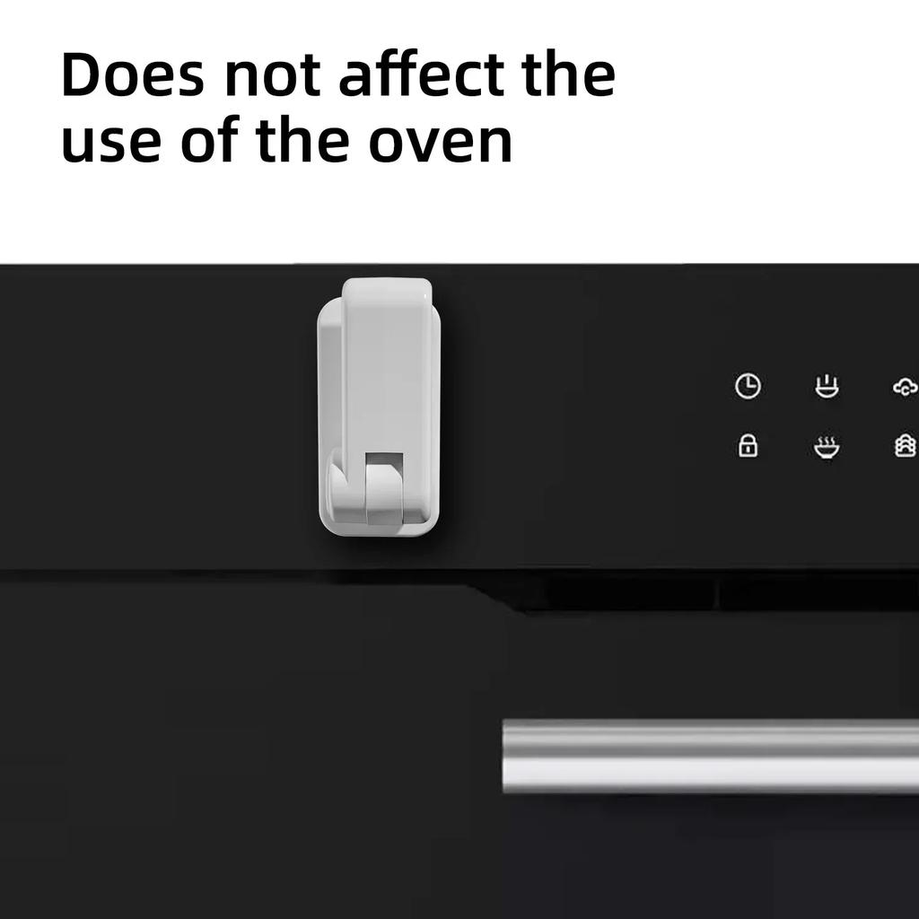 2PCS Child Oven Lock Protection Locking Cabinet Cupboard Drawers Refrigerator Doors ABS Anti-Opening Handle Lock Door Lock