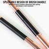 6-in-1 Retractable Makeup Brush Set Portable -Shaped Storage Kit with Retractable Blush Brush Hidden Angled Foundation Brush