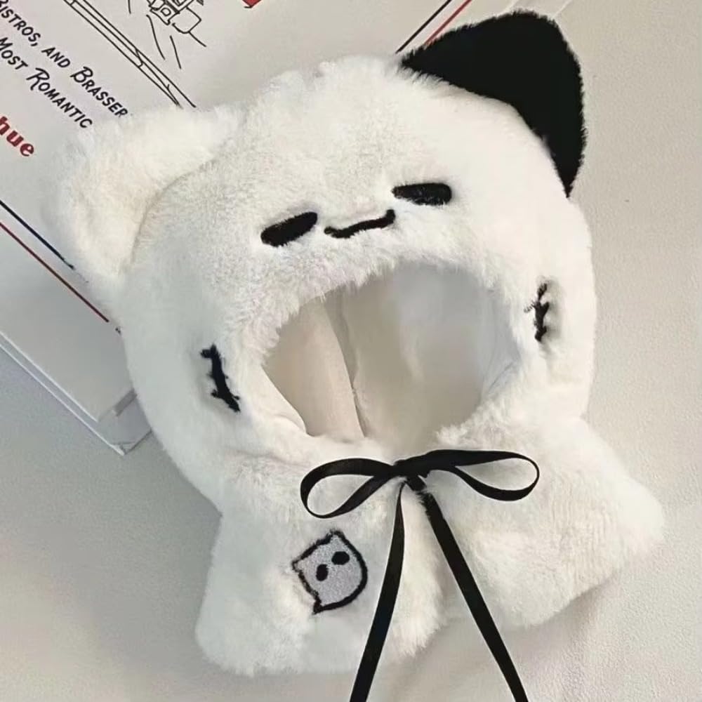 EZBUYGO 10cm Cute Cartoon Doll Plush Toy White Ghost Cloak Toy Accessories Cotton Stuffed Animal Dress Up Clothes