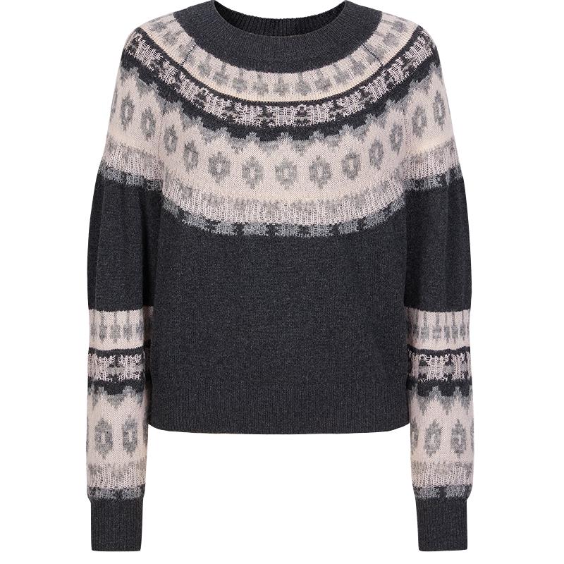 

JUZI Annakol Women s Vintage Jacquard Wool Sweater M