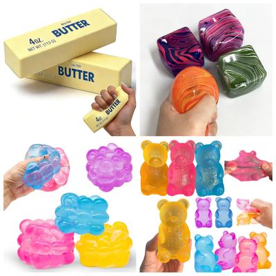 Boterstick Langzaam Rijzende Squishy Speelgoed Knijp Fidget Baksteen Staaf Anti-Stress Hand Ontspanning Cadeau voor Stressverlichting En Vermaak