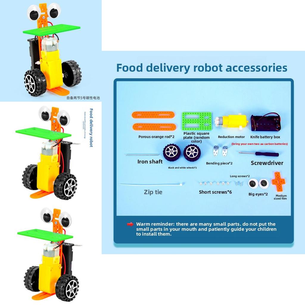 Simulated Food Delivery Robot Assembly Model Material Set For Students And Kids