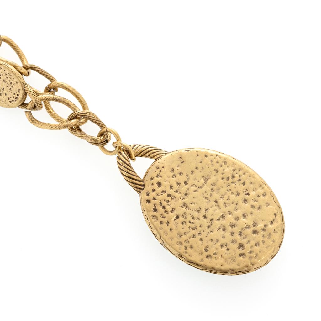 Colored Natural Stone Pendant, Retro High-End Sense, Fashion Light Luxury Temperament, Niche Neck Chain, Copper Alloy Women'S Necklace.