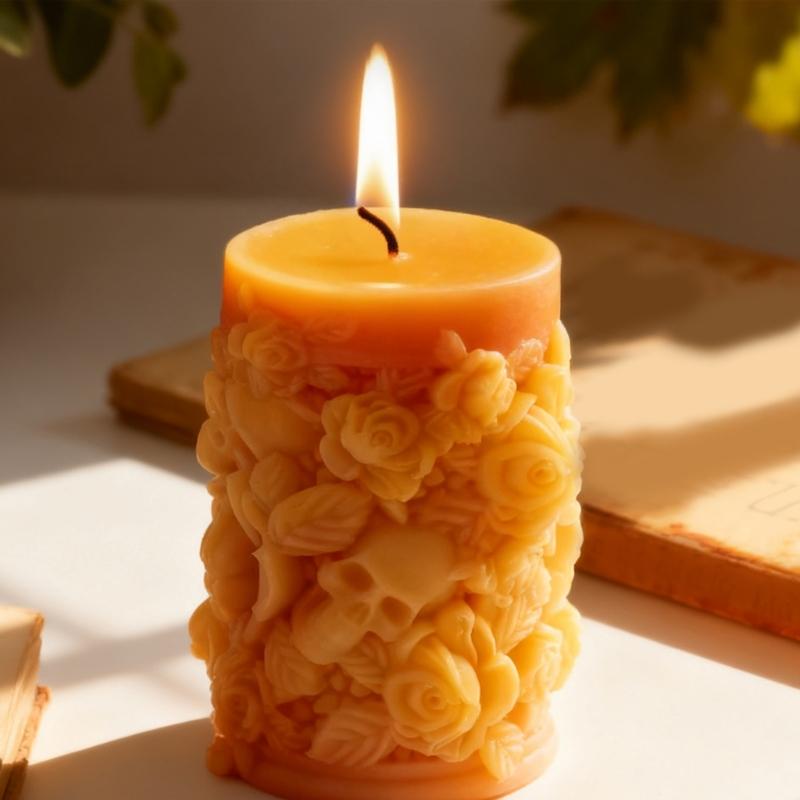 Rosen Schädel Zylinder Kerzenform Lebensmittelqualität Silikon Für Kerzen Seife Schokolade Bastelkunstprojekte