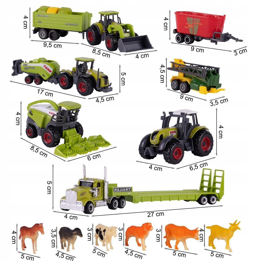 [PACZA][1] Tractor Tractor Agricultural Machinery Farmer Z553 Set
