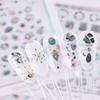 1 Pc 3D Gold Silver Nail Art Sticker Embossed Star Moon Starry Designs Adhesive Transfer Sliders Manicure Decoration
