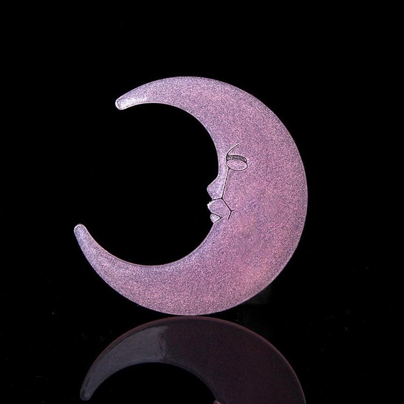 

Glow-in-the-Dark Moon & Crescent Stickers with Magnet - Colorful Luminous Design 4cm Moon 2pcs 2g рожевий