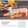 Kichvoe Airtight Toast Container Clear Food Fresh Keep Box for Fruits Snacks Medium Long Fridge Organizer for Kitchen Storage