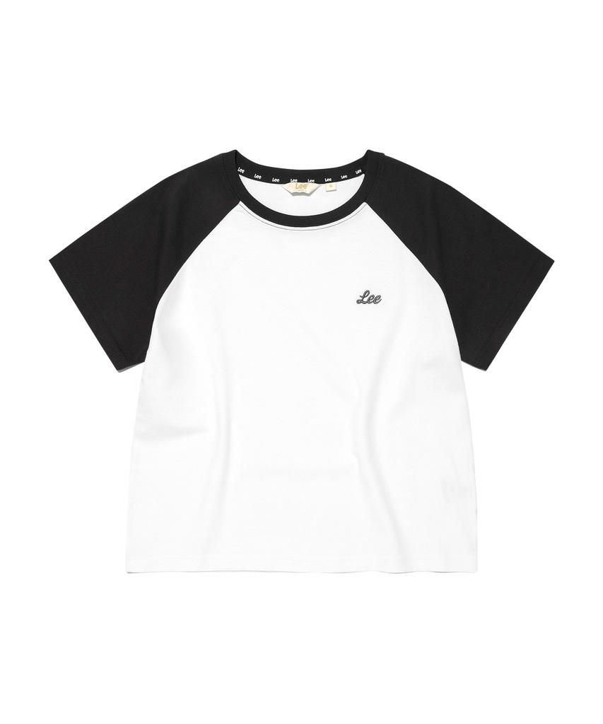 LEE Women'S Raglan Crop T-Shirt White