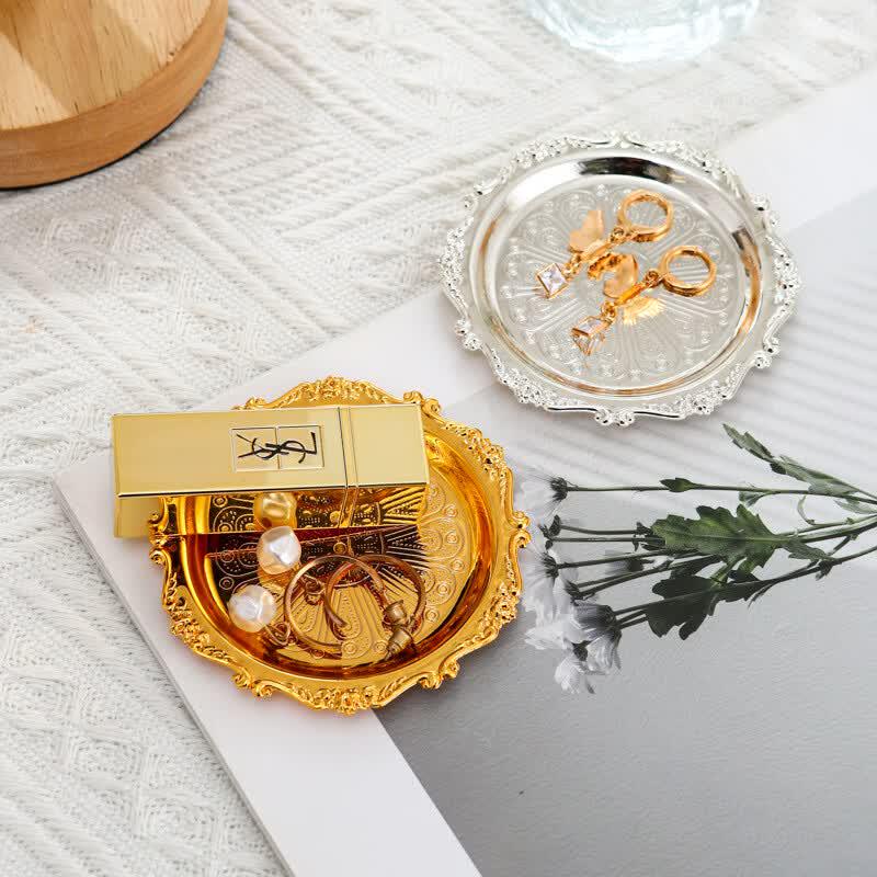 ZISIZ Retro Metal Candle Holder Tray