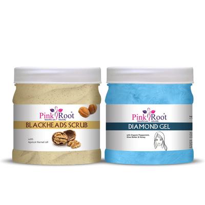 Pink Root Blackheads Scrub 500gm with Diamond Gel 500gm