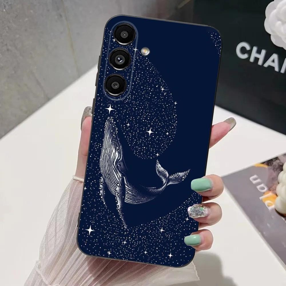 

Space Ocean Whale Shark Phone Case For Samsung S24,S21,S22,S23,S30,Ultra,S20,Plus,Fe,Lite,Note,10,9,5G Black Soft Cover Samsung S21 s305G