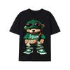 European Sizes Summer Cute Bear Print Crew Neck T-shirt, Men's Soft Short Sleeve Top, Stylish Comfy Tee For Casual Wear