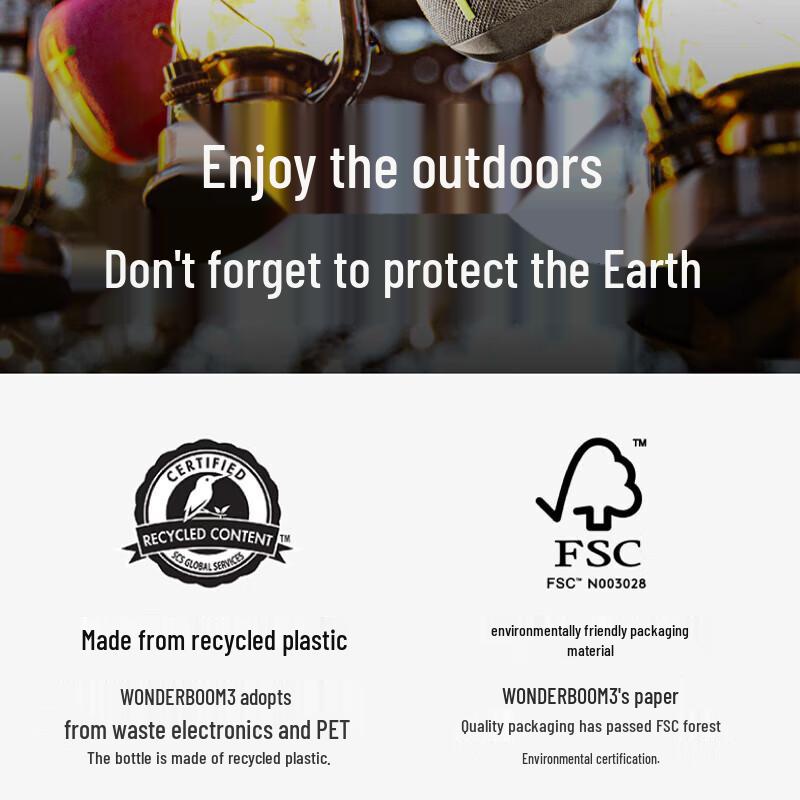 Logitech WONDERBOOM 3 Wireless Bluetooth Speaker