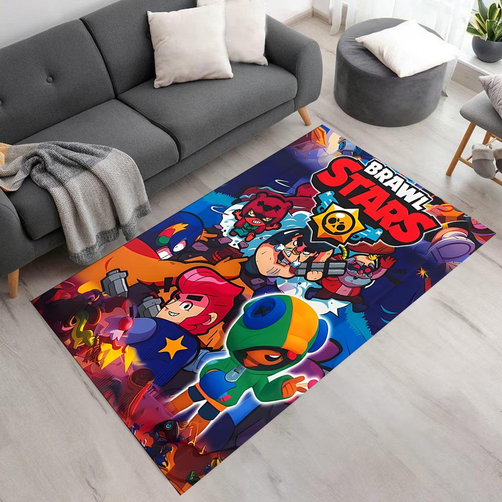 Brawl Stars Area Rug Perfect for Dormitory Entryway Decorate Room Bedrooms Anti-slip Rug Office Home Decor