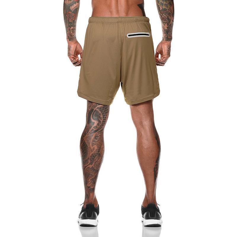 Men's Athletic Double-Layer Running Shorts - Trendy, Casual, Outdoor Fitness Wear