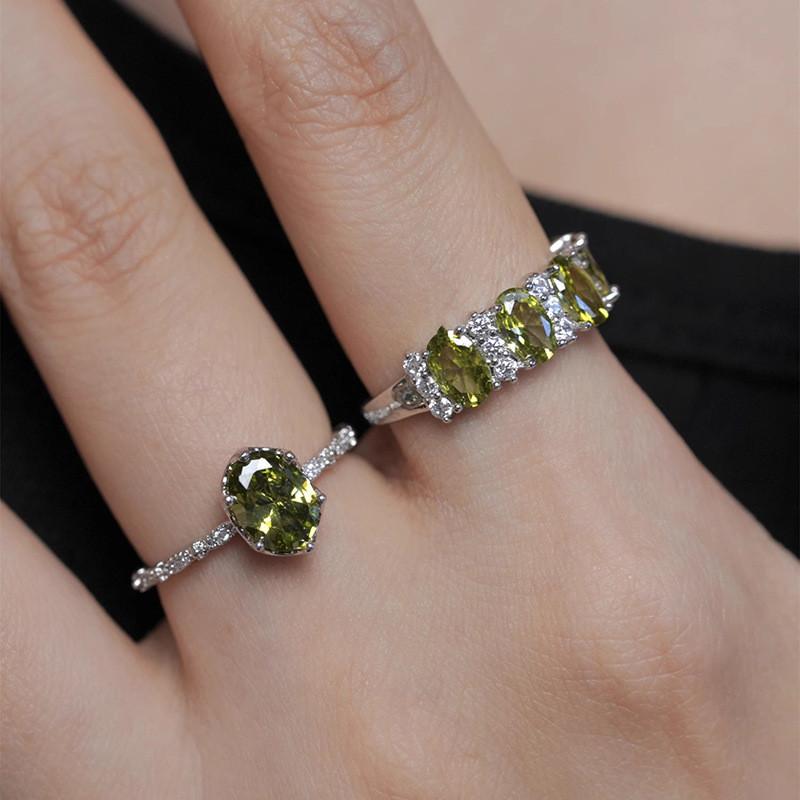 Copper Geometric Style Open Finger Ring With Zircon Accents For Women