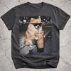 Lustiges Zwergspitz-Kaffee-Shirt, Geschenk für Pom-Mama, Hundeliebhaber-T-Shirt