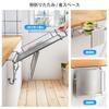 Folding Kitchen Auxiliary Tabletop Storage Shelf with Towel Hanging Workbench for Convenient Kitchen Tabletop Cabinet Door Table Stainless Steel